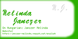 melinda janczer business card